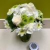 White Ivory & Lime Green Floral Arrangement w/ Citrus Candle - Bergen County, NJ